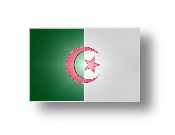 Nationalflagge von Algerien (stilisiertes i). — Stockfoto