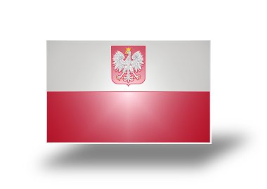 kat ile bayrak Lehçe (stilize ben).