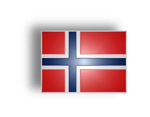 Flagge Norwegens (stilisiertes i). — Stockfoto