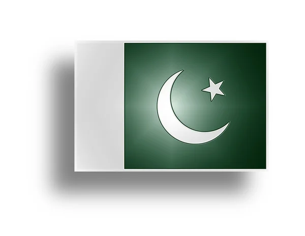 Flagga pakistan (stiliserade jag). — Stockfoto