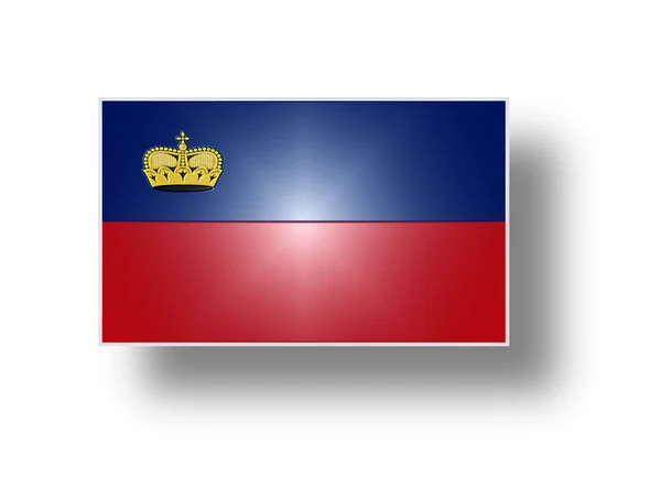 Bandeira de Liechtenstein (estilizado I ). — Fotografia de Stock