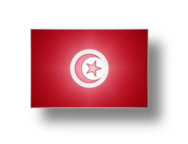 Flag of Tunisia (stylized I). — Stock Photo, Image