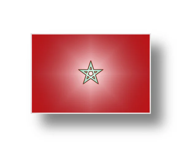 Flag of Morocco (stylized I). — Stock Photo, Image