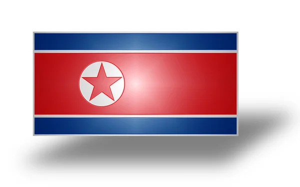 Flaga Korei Północnej (stylizowane i). — Zdjęcie stockowe