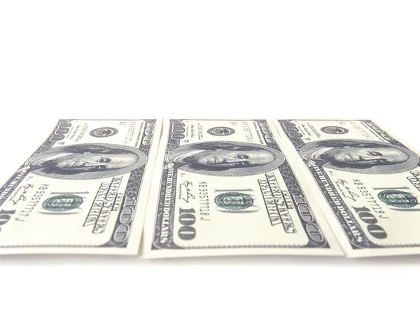 One hundred dollar bills. — Stock Photo, Image