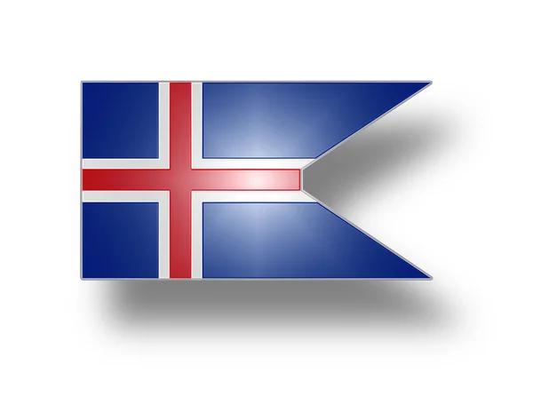 Bandera del Estado de Islandia (estilizada I ). — Foto de Stock