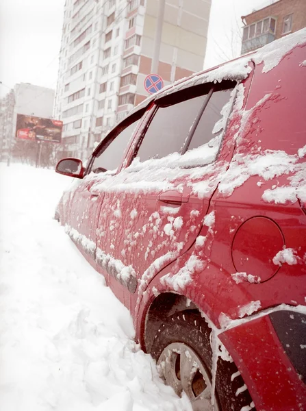 市内の吹雪の後. — ストック写真