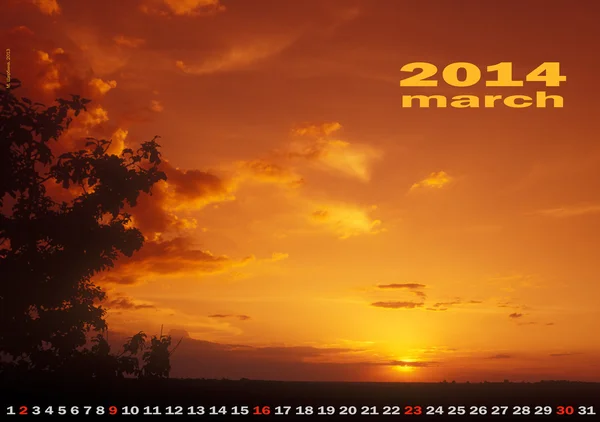 Calendar 2014. — Stock Photo, Image