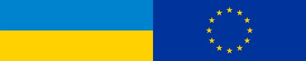 Drapeau de l'Euromaïdan ukrainien . — Photo