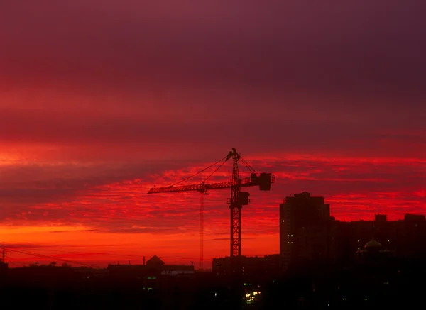 Rode zonsondergang. — Stockfoto