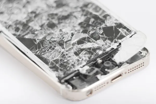 Gebroken mobiel apparaat. — Stockfoto