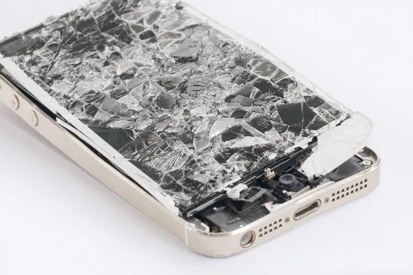 Gebroken mobiel apparaat. — Stockfoto