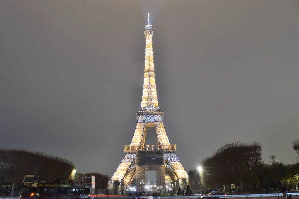 Paris France November 2021 Eiffel Tower Undergoing Renovations Building Constructions — Stock Photo, Image