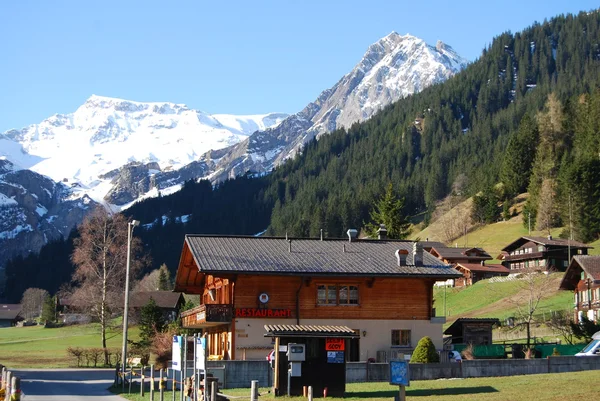 Adelboden boden İsviçre içinde görüntüleme Telifsiz Stok Imajlar