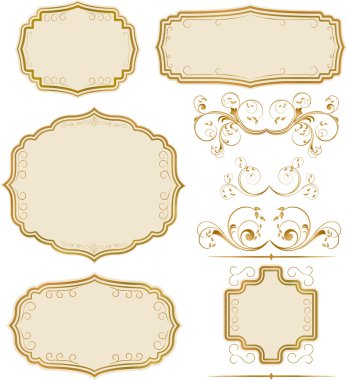 Vintage etiket kümesi