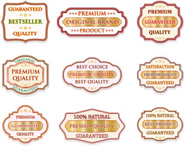 Vintage etiket kümesi