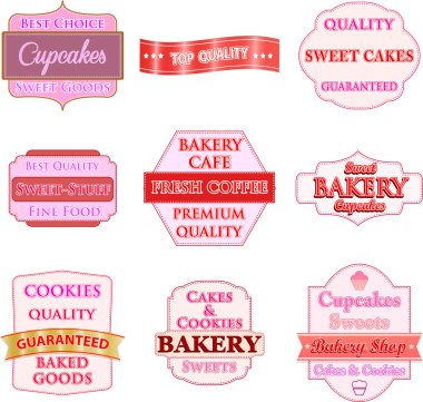 vektör rozet tasarım kümesi