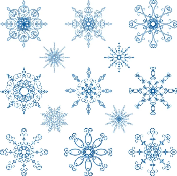 Snowflake Vector Set — Stock Vector