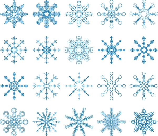 Сніжинка векторний набір — стоковий вектор