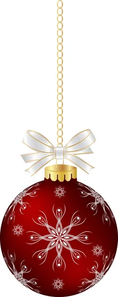 Christmas red ball — Stock Vector