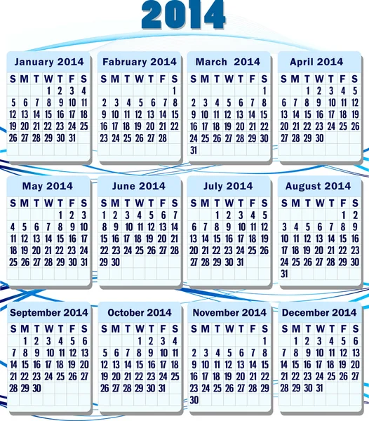 12 年のカレンダー ストックベクター C Gigra