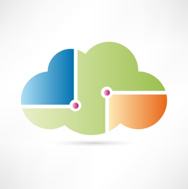 Cloud computing icon clipart