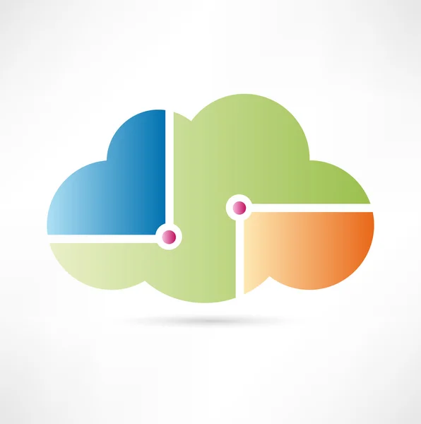 Cloud computing icon — Stock Vector