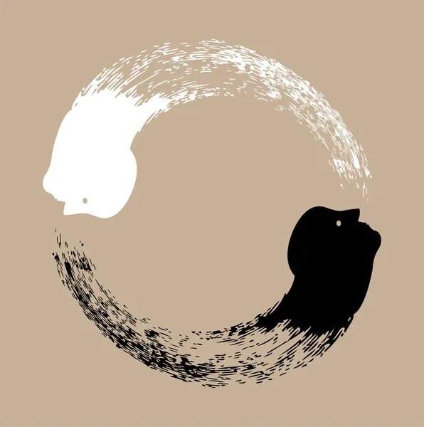 Törökné hamar Mária yin és yang — Stock Vector