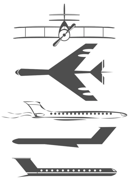 Flygplan symboler — Stock vektor