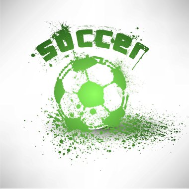 Grunge futbol top vektör