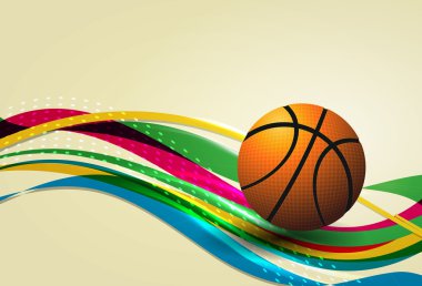 Basketbol reklam afişi. vektör çizim