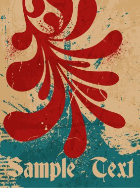 Yapraklı soyut vintage arkaplan