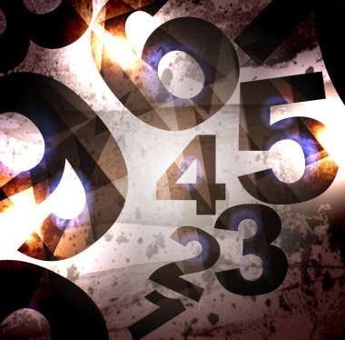 retro arka plan numaraları ile