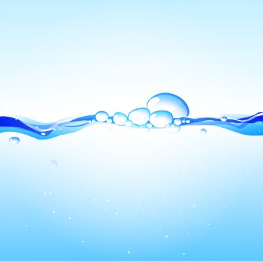 Su altyapısı. Temiz ve taze bir suyun yansıması.