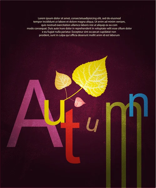 Autumn print background — Stock Vector