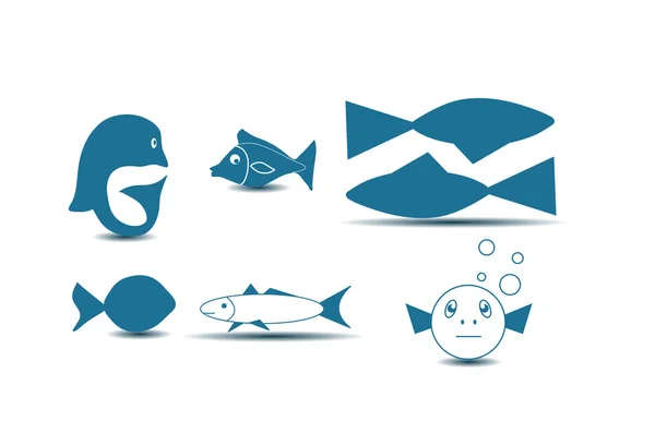 Ikony ryb — Wektor stockowy