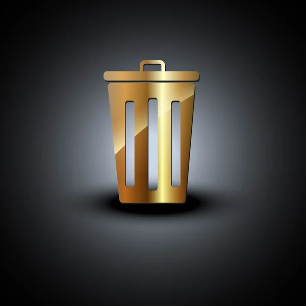 Gold trash — Stock Vector