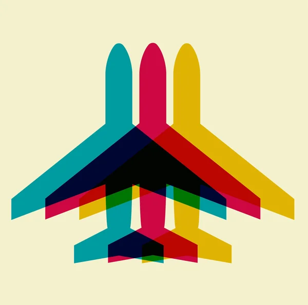 Símbolo del avión — Vector de stock