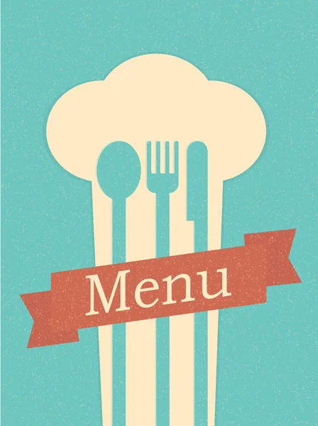 Restaurant menu retro poster — Stockvector