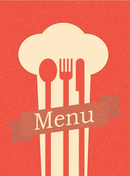 Restaurant menu retro poster — Stockvector