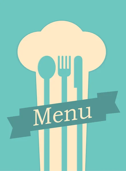 Restaurant menu retro poster — Stockvector
