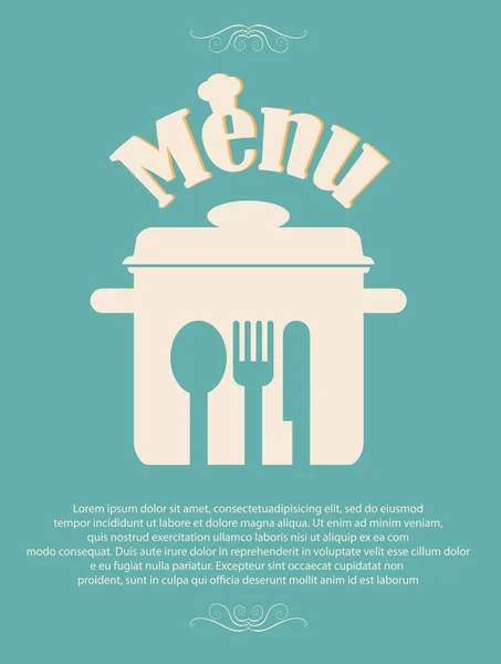 餐厅菜单复古海报 — 图库矢量图片