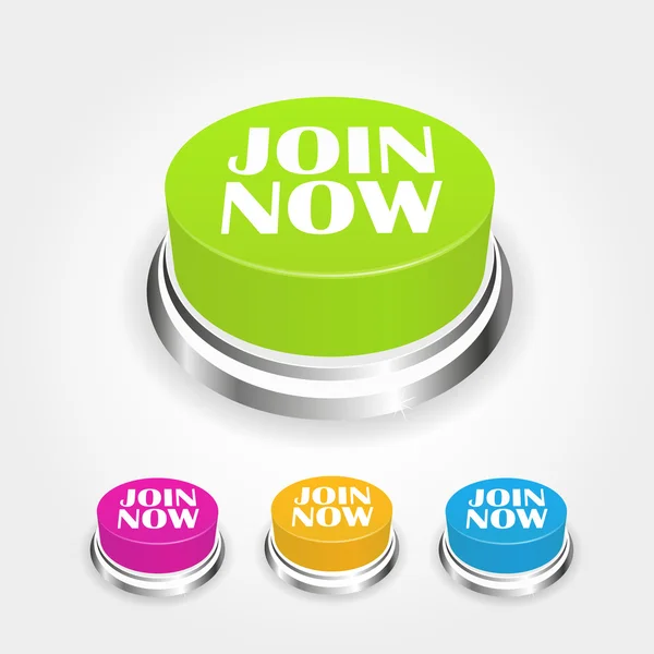 Join now button collection — Stock Vector