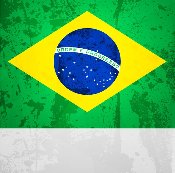 Fondo de papel retro. Bandera de Brasil — Vector de stock