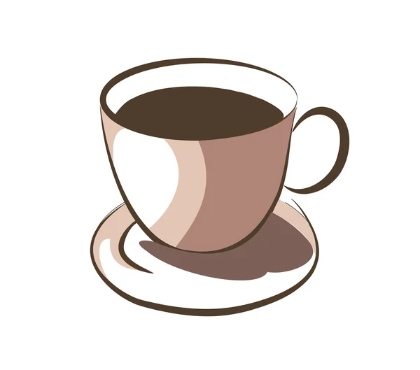 热咖啡加杯 — 图库矢量图片
