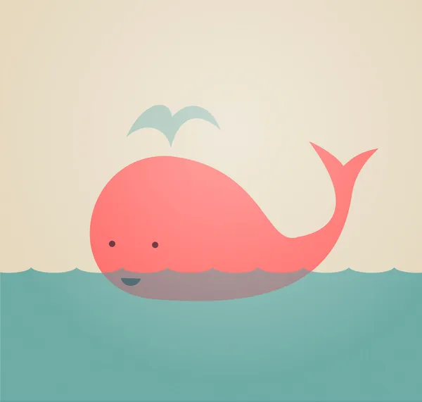 Baleine mignonne — Image vectorielle