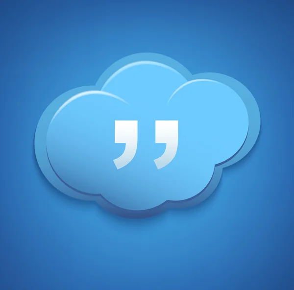 Cloud computing concept sign. Blue sky. — Stock Vector