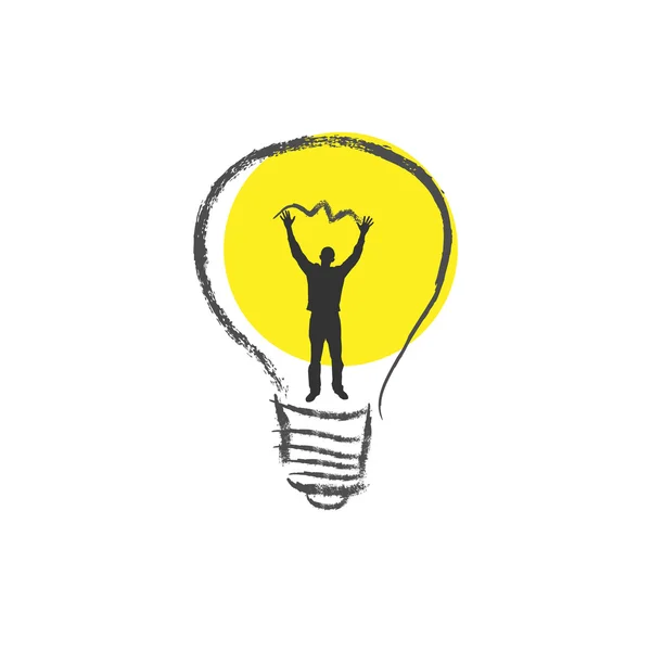 電球だ。アイデアの概念. — ストックベクタ