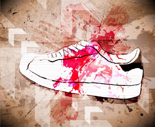 Zapatos deportivos. Ilustración vectorial — Vector de stock