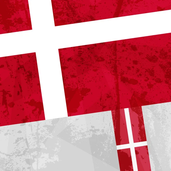 Retro papír háttér. Dánia zászlaja — Stock Vector